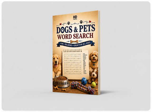 Dogs & Pets Word Search cover